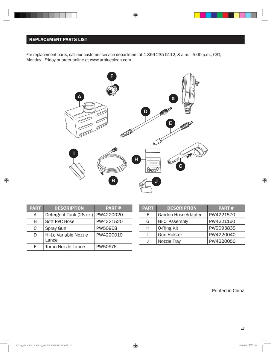 AR BLUE CLEAN, AR383S, IPL.17